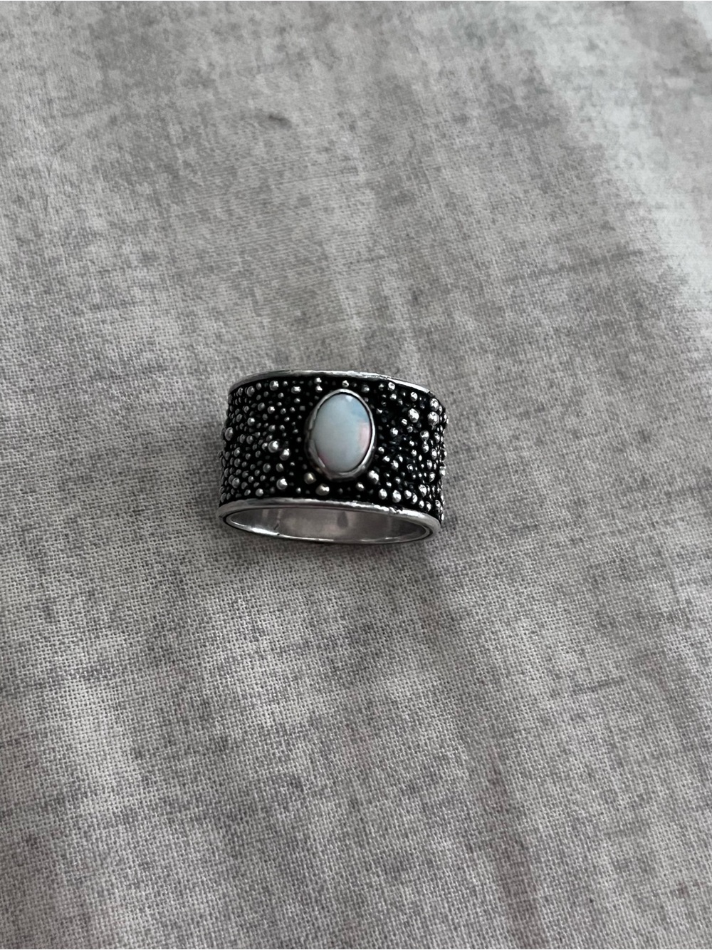 Michael Dawkins “Starry Night” Sterling Silver Wide Band Ring.